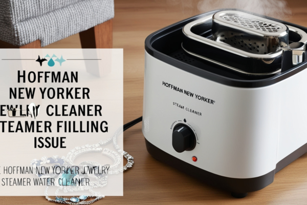 Hoffman New Yorker Jewelry Steam Cleaner Steamer Water Filling Issue