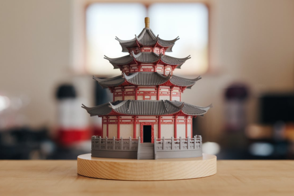 Shaolin Temple 3D Model Front View